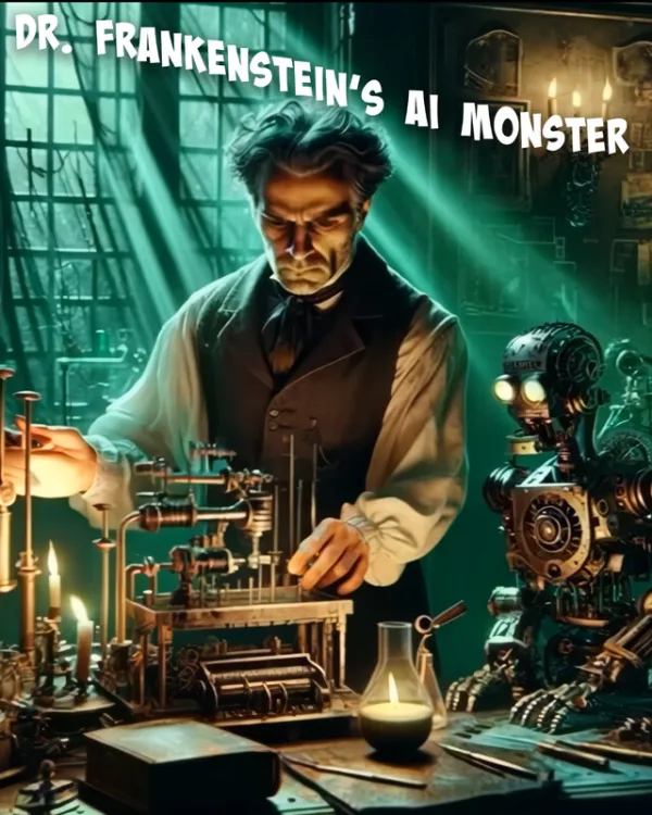 Dr Frankenstein's AI Monster poster