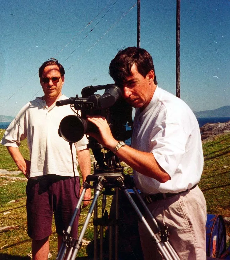 on Dursey Island directing "Changing Faces of Ireland" for RTÉ